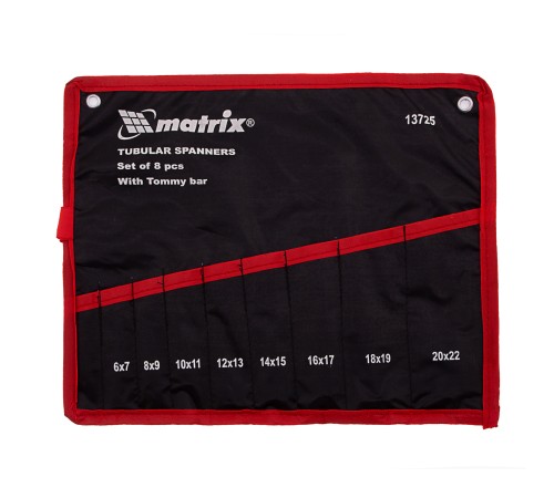 Набор ключей трубчатых торцевых 9 предметов Matrix Набор ключей трубчатых торцевых 9 предметов Matrix