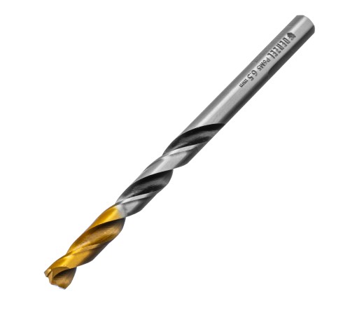 Сверло спиральное по металлу 6,5 x 93мм, Р6М5, Golden Tip, многогранная заточка Denzel