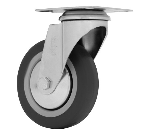 Колесо поворотное D 100 мм, крепление  платформенное Сибртех