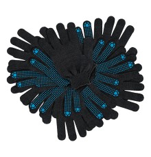 Перчатки трикотажные, х/б, 200 пар, ПВХ точка, 4 нити, 10 класс Сибртех