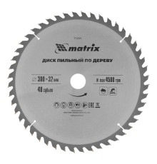 Пильный диск по дереву, 300 х 32 мм, 48 зубьев Matrix Professional