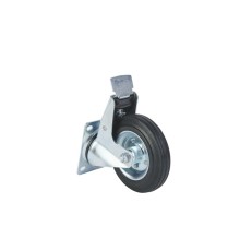 Колесо поворотное усиленное резина SRCB 63 160 мм с тормозом Колесо поворотное усиленное резина SRCB 63 160 мм с тормозом
