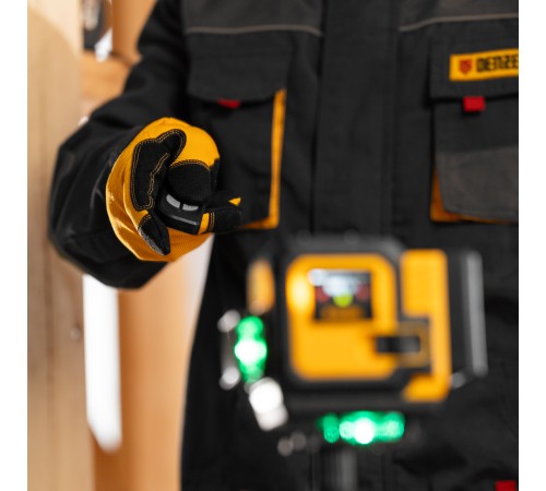 Лазерный уровень мультипризменный DLV-360-3T, 30 м, зеленый луч, Li-Ion 2,4 Aч, штатив  Denzel