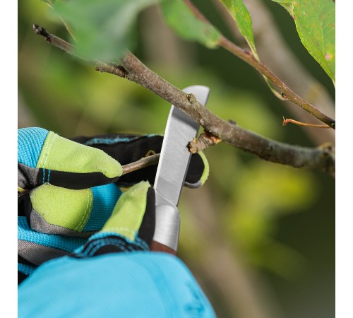 Нож садовый складной, прямое лезвие, 173 мм, деревянная рукоятка Palisad