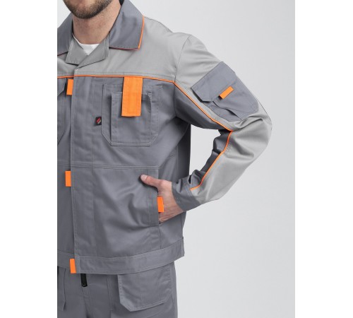 Костюм Союз-Профессионал-2 CH МВО (тк.Смесовая,240) п/к, серый/св.серый/оранжевый