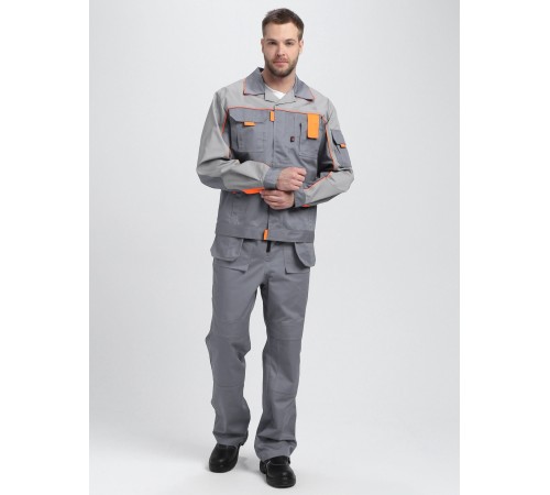 Костюм Союз-Профессионал-2 CH МВО (тк.Смесовая,240) п/к, серый/св.серый/оранжевый