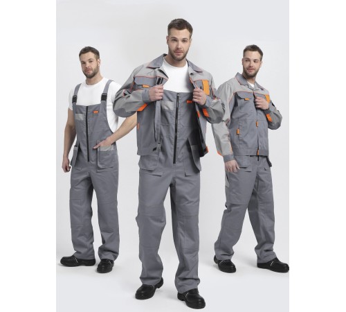 Костюм Союз-Профессионал-2 CH МВО (тк.Смесовая,240) п/к, серый/св.серый/оранжевый
