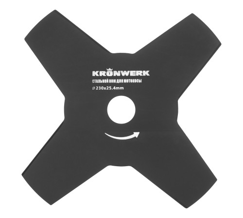 Нож для триммера 230х25,4, 4 лезвия Kronwerk Нож для триммера 230х25,4, 4 лезвия Kronwerk