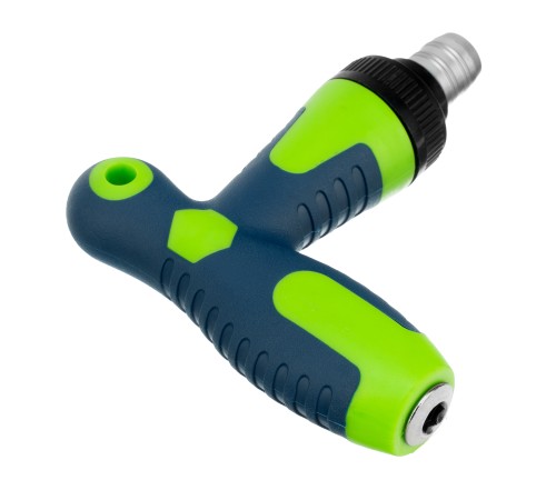 Отвертка реверсивная Т-образная комбинированная PH2/SL6, CrV Сибртех