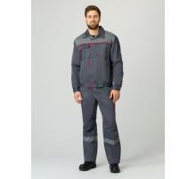 Костюм Фаворит-1 СОП (тк.Смесовая,210) брюки, т.серый/серый