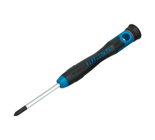 Набор отверток для точной механики, CrMo, двухкомпонентные рукоятки, 6 шт, пластиковый бокс Gross