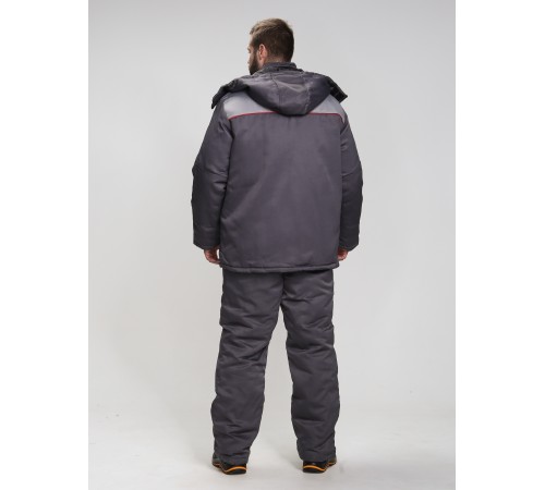 Костюм зимний Фаворит-1 (тк.Смесовая,210) брюки, т.серый/св.серый