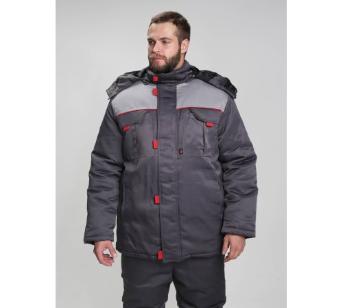 Костюм зимний Фаворит-1 (тк.Смесовая,210) брюки, т.серый/св.серый