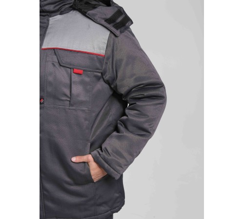 Костюм зимний Фаворит-1 (тк.Смесовая,210) брюки, т.серый/св.серый