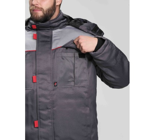 Костюм зимний Фаворит-1 (тк.Смесовая,210) брюки, т.серый/св.серый