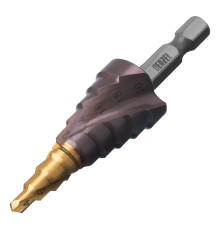 Сверло ступенчатое 4-6-8-10-12-14-16-18-20 мм, Р6М5К5, 6-гр. хвостовик Denzel