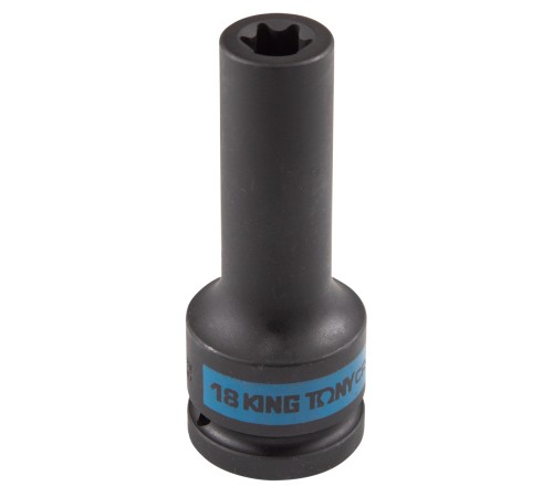 Головка торцевая ударная глубокая TORX Е-стандарт 3/4", E18, L = 110 мм KING TONY 647518M Головка торцевая ударная глубокая TORX Е-стандарт 3/4", E18, L = 110 мм KING TONY 647518M