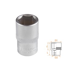 Головка торцевая стандартная шестигранная 1/2", 17 мм AFFIX AF00040017 Головка торцевая стандартная шестигранная 1/2", 17 мм AFFIX AF00040017