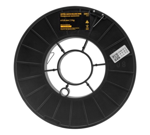Омедненная проволока ER70S-6, диам. 0,8 мм, 5 кг, диам. катушки D200 Denzel