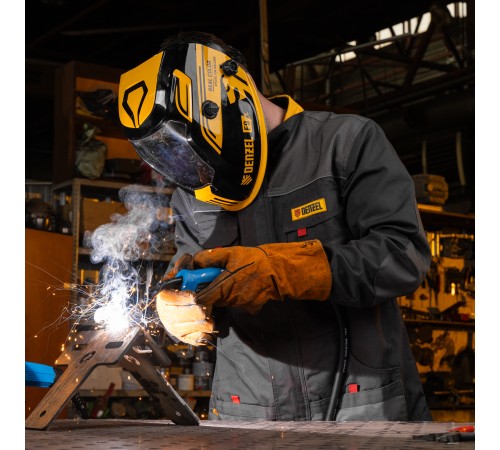 Щиток защитный лицевой (маска сварщика) F9, см. окно 100x60, Real Color, DIN 4-8/9-13// Denzel