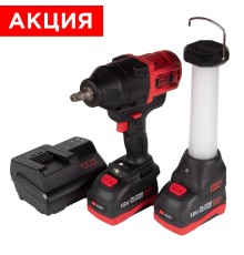 Гайковерт аккумуляторный ударный 1/2", 1700 Нм, 18 В, кейс, в комплекте фонарь MIGHTY SEVEN DW-402AL