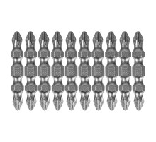 Бита двухсторонняя, PH2-PH2 х 45 мм, сталь S2, 10 шт. Denzel