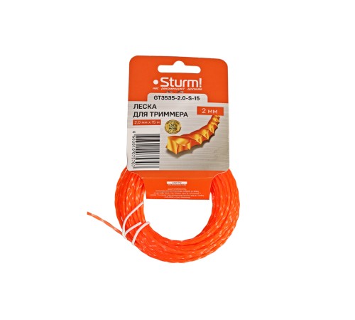 Леска для триммера Sturm! GT3535-2.0-S-15 Леска для триммера Sturm! GT3535-2.0-S-15