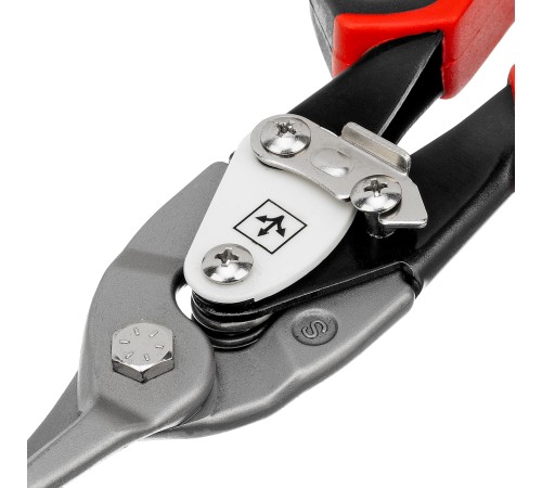 Ножницы по металлу, 250 мм, прямой рез, сталь CRMO, двухкомпонентные рукоятки, PRO Matrix