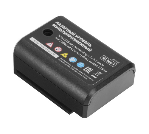 Лазерный уровень м-призм. ML 360-3 Pro SET, 30 м, акк. Li 3000 мАч, состоит из 2 частей// MTX