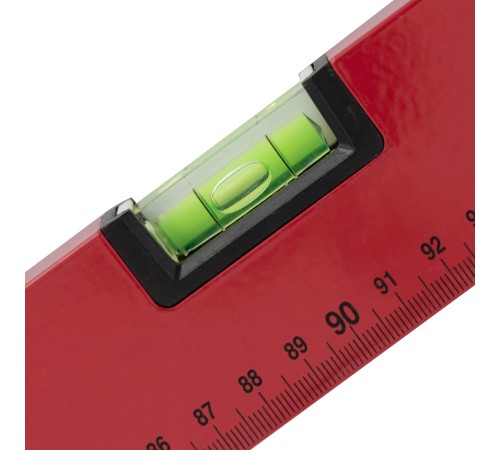 Уровень алюминиевый, 1800 мм, 3 глазка, красный, линейка// MTX