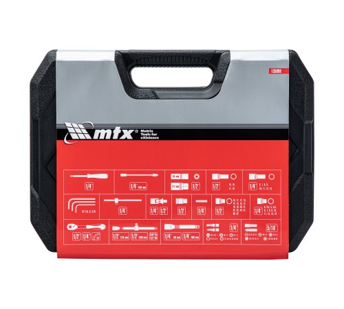 Набор инструментов 94 предмета, CrV, 1/2", 1/4" MTX