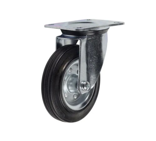 Колесо поворотное усиленное резина SRC 55 125 мм Колесо поворотное усиленное резина SRC 55 125 мм