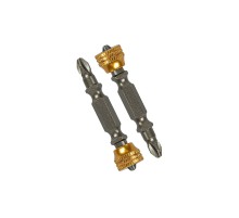 Биты PH2x50мм, двуст., со съемным магнитным держ., сталь S2, 2шт, БОЕКОМПЛЕКТ Биты PH2x50мм, двуст., со съемным магнитным держ., сталь S2, 2шт, БОЕКОМПЛЕКТ