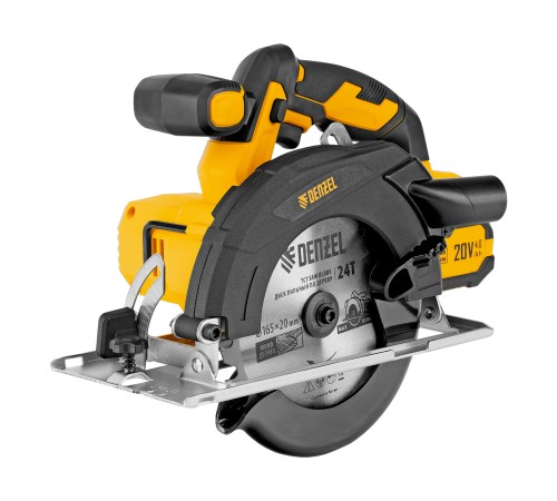 Пила циркулярная аккумуляторная CCSH-20-165, 165 мм, Li-Ion, 20 В// Denzel
