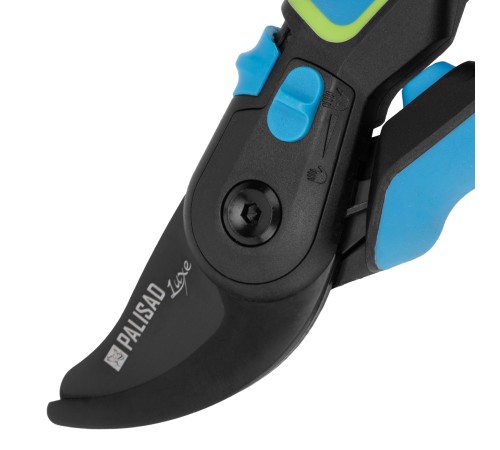 Секатор прямого реза, 225 мм, регулировка захвата, трехкомпонентные рукоятки, Luxe, Palisad