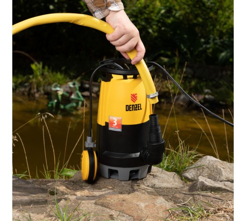 Дренажный насос для чистой и грязной воды DP450S, 450 Вт, напор 6 м, 12000 л/ч Denzel