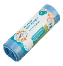 Пакеты для мусора 30 л х 30 шт, голубые, Elfe