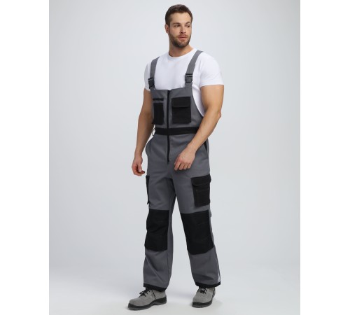 Полукомбинезон Милан CH (тк.Смесовая,260), т.серый/черный