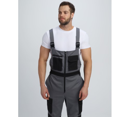 Полукомбинезон Милан CH (тк.Смесовая,260), т.серый/черный