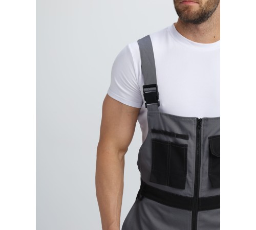 Полукомбинезон Милан CH (тк.Смесовая,260), т.серый/черный