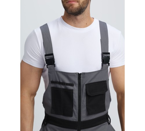 Полукомбинезон Милан CH (тк.Смесовая,260), т.серый/черный