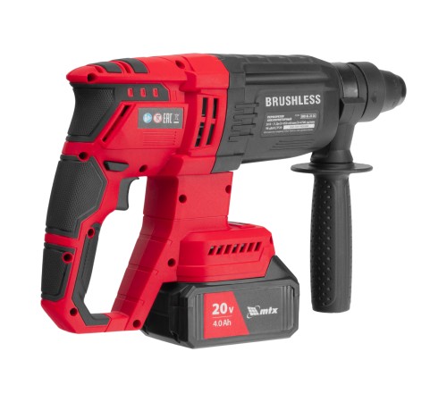 Перфоратор аккумуляторный бесщет. RHB-BL-20-26, 3 Дж, Li-Ion, 20 В// MTX