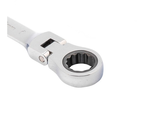 Ключ комбинированный трещоточный, 18 мм, CrV, шарнирный, зеркальный хром Matrix