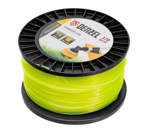 Леска для триммера квадрат 1,6мм х 370м, на DIN катушке FLEX CORD// Denzel