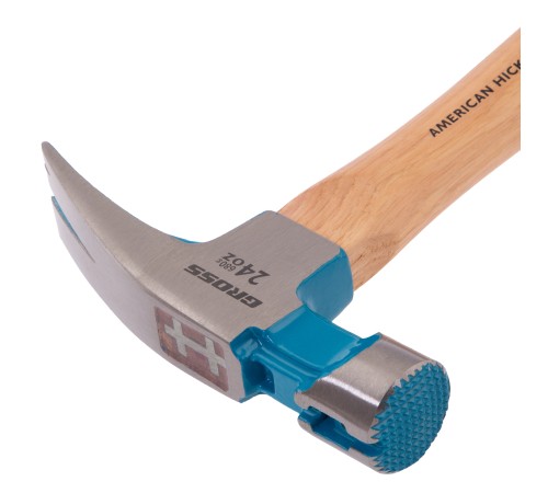 Молоток-гвоздодер, 680 г, угол 75, магнит, обрезиненная рукоятка AMERICAN HICKORY // GROSS Молоток-гвоздодер, 680 г, угол 75, магнит, обрезиненная рукоятка AMERICAN HICKORY // GROSS