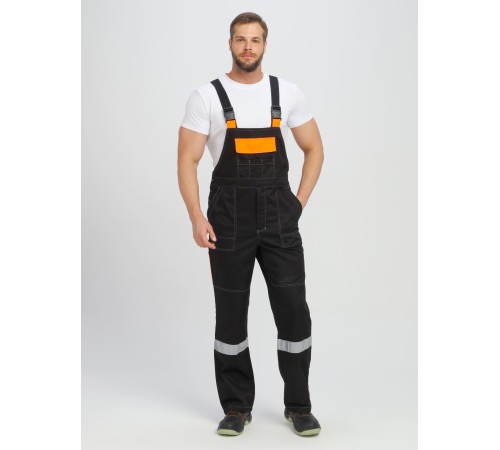 Костюм Виват-2 Премиум CH МВО (тк.Смесовая,240) п/к, черный/оранжевый