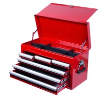 Ящик инструментальный, 6 выдвижных ящиков и отсек, красный KING TONY 87411-6B
