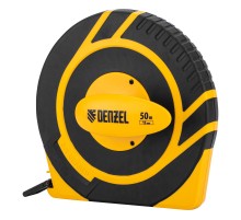 Рулетка геодезическая 50 м х 15 мм, закрытый корпус, фиберглассовая лента Denzel
