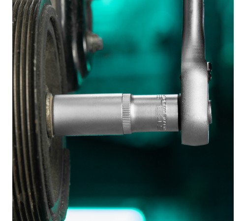 Головка торцевая удлиненная, 19 мм, шестигранная, CrV, под квадрат 1/2 Stels