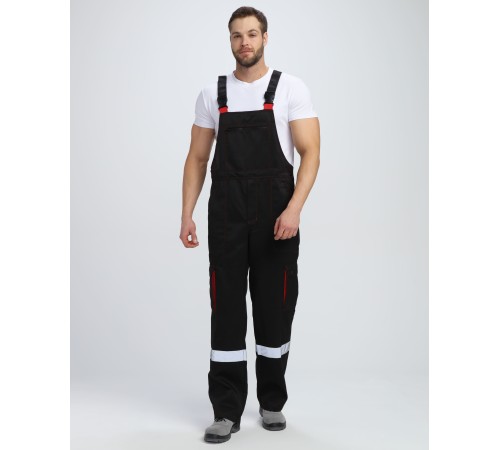 Костюм Титан СОП с капюшоном (тк.Смесовая,210) п/к, черный/красный